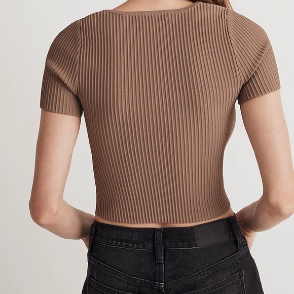 Madewell Crop Sweater Tee new ivory color - Picture 3 of 6